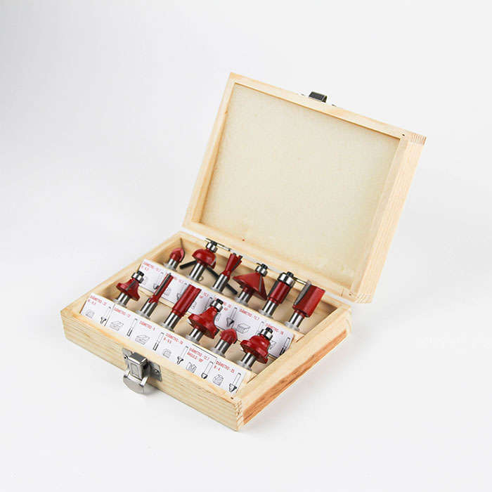 12pcs Router Bit Kit-Wood Box