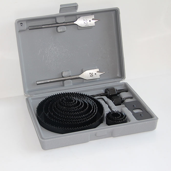 19pcs Carbon Steel Hole Saw Set